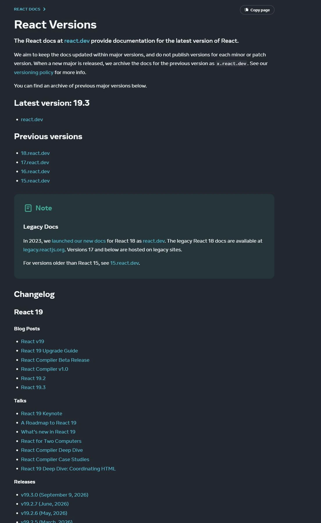 React is open sourced — public page excerpt