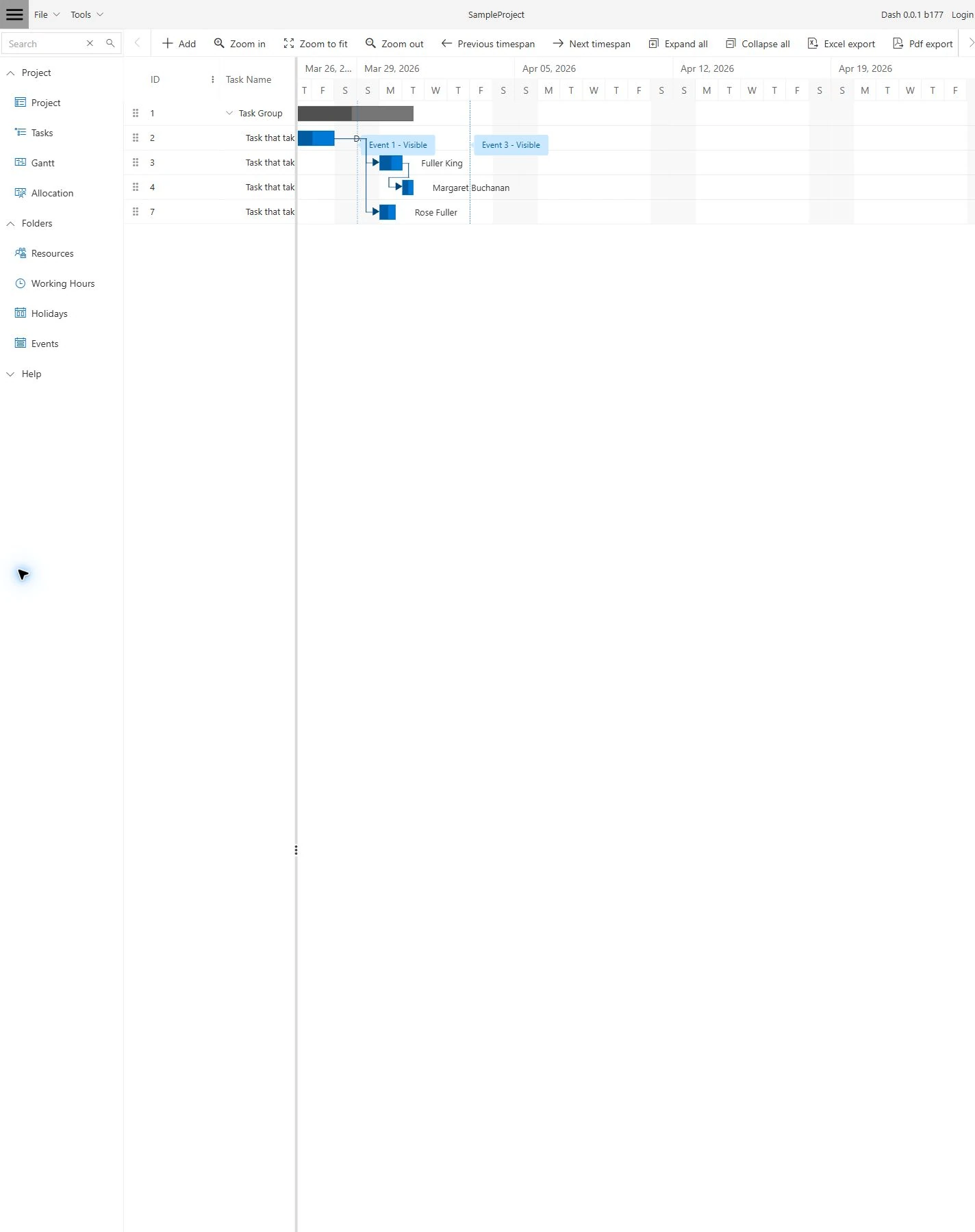 Related source: Dash: a project-management workspace