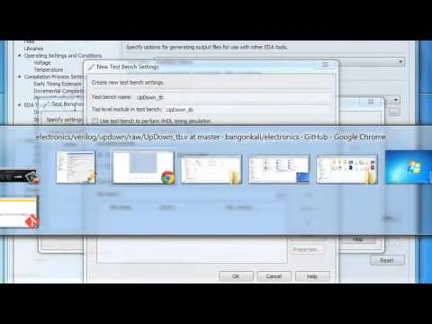 Video thumbnail: Up/down counter with Quartus and ModelSim